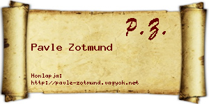 Pavle Zotmund névjegykártya